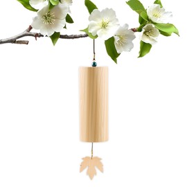 Bamboo Wind Chime, Dwafill Wind Chimes for Outdoors, Melody Wind Chime Made of Bamboo, Wind Chime for Outdoor Hanging, Suitable for Balcony, Garden, Church, Room (G Chord)