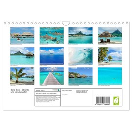 Bora Bora - Strände und Landschaften (Wandkalender 2026 DIN A4 quer), CALVENDO Monatskalender