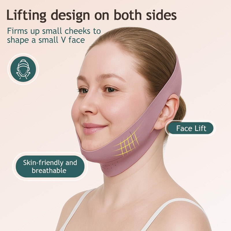 FUG V Line Face Lifting Chin Mask, Reusable Comfortable Adjustable