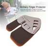 Leather Archery Finger Tab Protect Guard Recurve Bow Protector Shooting