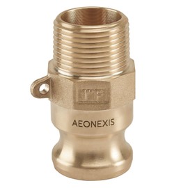 AEONEXIS 1" Camlock Fittings Type F - Heavy-Duty Forged Brass ASTM C38000, Cam Lock Corrosion-Resistant Adapter & Male NPT for Water/Oil Flow Systems