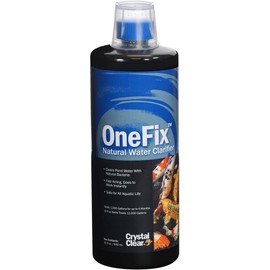 CrystalClear OneFix Beneficial Bio Clarifier Treatment for Clear Water Gardens, Small Outdoor Ponds & Fountains, Koi Fish, Plant & Pet Safe, 32 Ounce