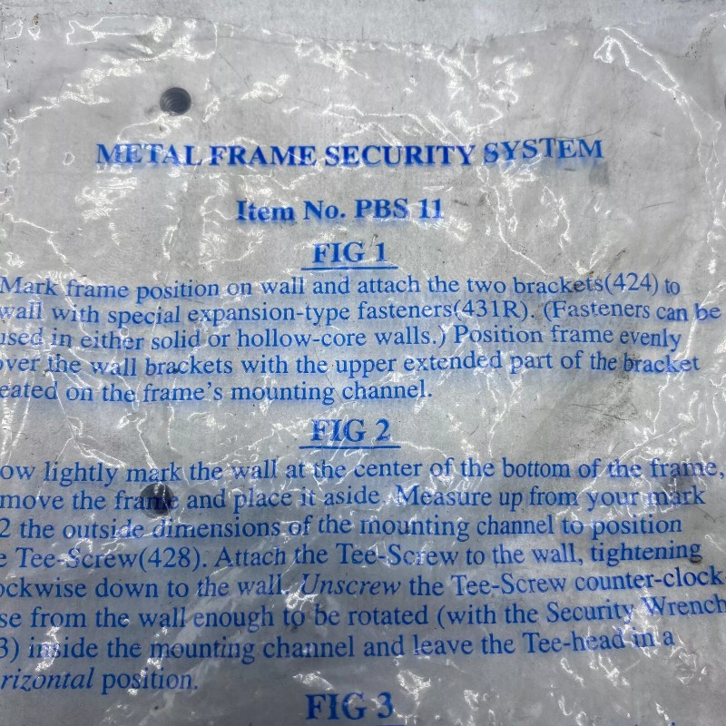 FRAME Security Hanger T-Screw System for Metal Picture Frames,Anti-th