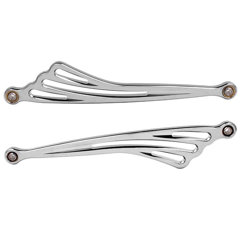 H RUO Chrome Wing Gear Shift Linkage Shifter for Harley