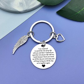 Vadaka Memorial Keyring Loss of Husband Sympathy Gift for Wife Husband Memorial Jewelry Gifts in Memory of Loved One Remembrance Gift Wife Memorial Keyring Sympathy Jewelry Keyring