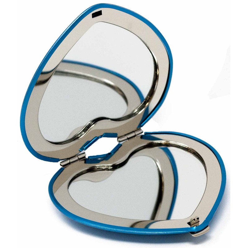 Espejo de maquillaje plegable compacto de doble cara (5 aumentos