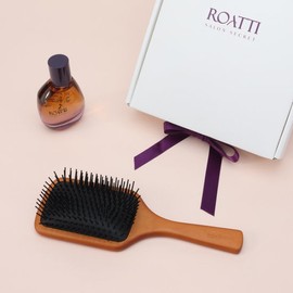 GIFT Angeling Hair Care JMW Paddle Wooden Brush + Roati Hair Oil 80ml Special Set / GIFT 엔젤링 헤어케어 JMW 패들 우든 브러쉬 + 로아띠 헤어오일 80ml 기획세트