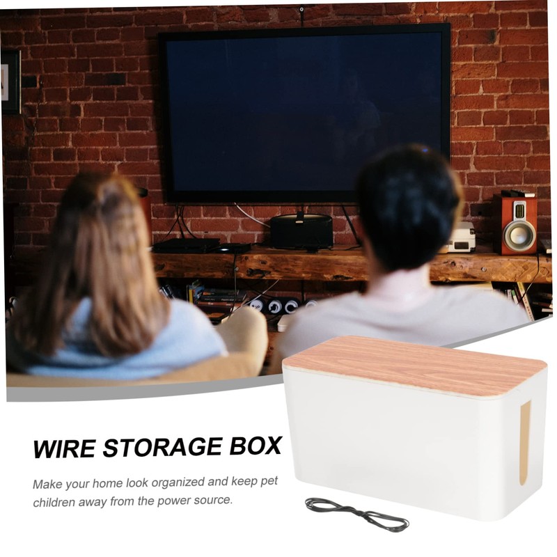 TEHAUX Delicate Wear Resistant Cable Storage Box Durable Desktop Wire