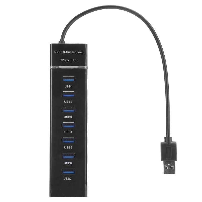 USB 3.0 Hub 7Port Splitter with Blue LED Indicator High