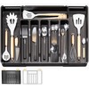 Freyvora Silverware Drawer Organizer Tray, Expandable Utensil Organizer Food Grade