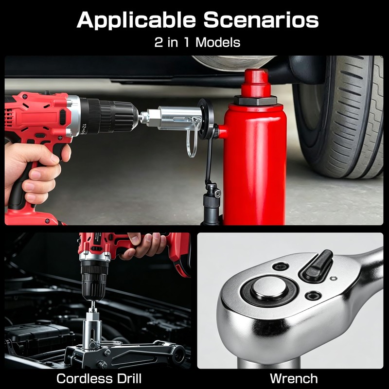 Trailer Jack Drill Adapter for 1 Inch Drive Shaft, Heavy