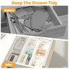 W&H 5 PCS Plastic Storage Boxes, White Rectangle Bathroom Storage