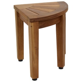 AquaTeak 12" Kai OptiAREA Corner Teak Shaving & Washing Foot Rest
