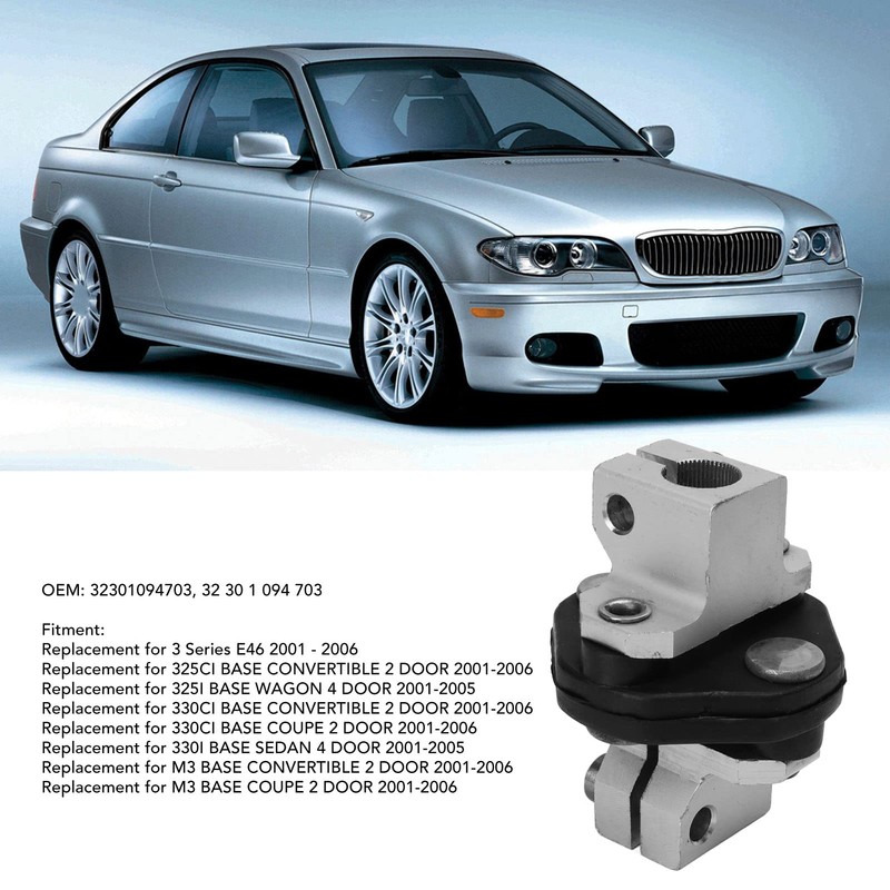 Aramox Steering Coupling, Rubber Steel Alloy Lower Column Joint Steering