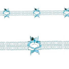 Widdle Gifts Ltd Christmas Foil Ceiling Decorations - Ice Blue 30cm x 2.7m Garland 3023