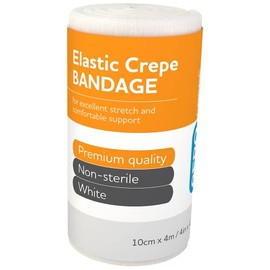 Aero Healthcare AeroCrepe Elastic Cotton Crepe Bandages 10cm x 4m, 12 count, Pack of 12