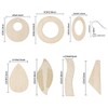 NYCEMAKEUP 70 Pcs/Set Unfinished Wooden Earrings Blanks Jewelry Pendants Making