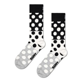 Happy Socks Exclusive Crew Socks Set, for Men and Women, made with Sustainable Cotton - Black and White - size 10-13 - 4-Pack Gift Box