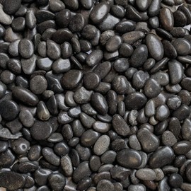 Midwest Hearth Natural Decorative Polished Black Pebbles 3/8" Gravel Size (10-lb Bag)