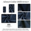 Naturoom Navy Blue Shower Curtain for Bathroom, Linen Textured Weighted