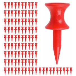 100 PCS Golf Tees Plastic 30MM Small Red Golf Tees Durable Winter Golf Tees Small Castle Tees Sustainable Strong and Brightly Coloured