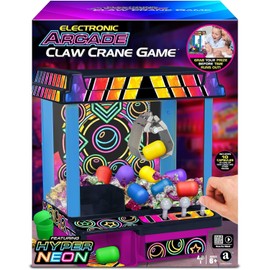 Ambassador Games: Electronic Arcade Claw Crane Game - Hyper Neon Black Series, Plastic Eggs to Fill with Prizes, Carnival-Style Music, Kids Ages 6+