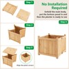 Giantex 15” Planter Raised Garden Bed - Wooden Planting Box,