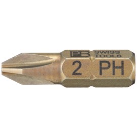 PB Swiss Tools 1/4" PrecisionBit with nanocoating for Phillips Screws, Size 2