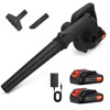 Xamanabu Leaf Blower Cordless, 2 x 24V 2.0Ah Battery and
