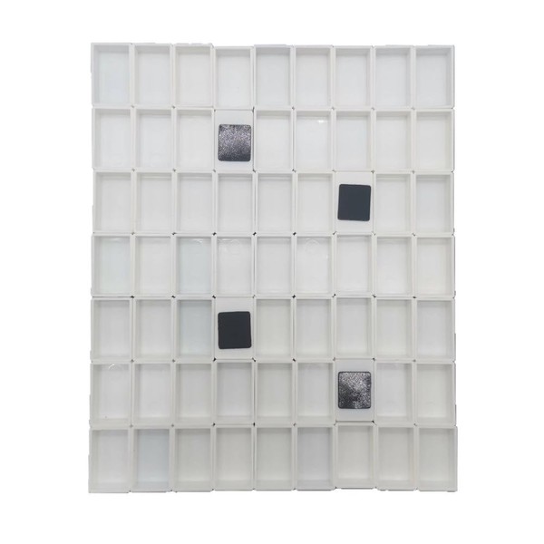 Watercolor Pans with Magnetic Stripes 100 Full White Plastic Empty