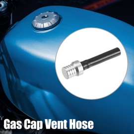 X AUTOHAUX 3pcs Silver Tone Universal Gas Cap Tube with Air Vents
