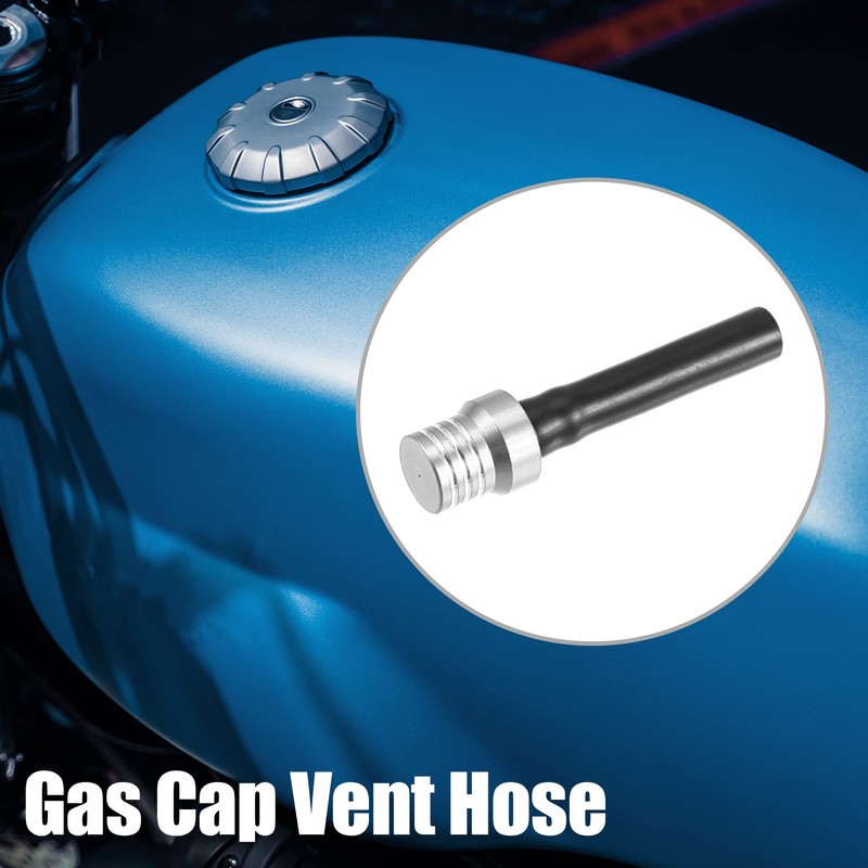 X AUTOHAUX 3pcs Silver Tone Universal Gas Cap Tube with