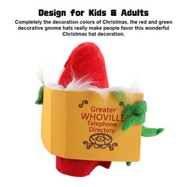 Xmas Tree Topper Funny Green Monster Hiding Behind Book Treetop Decoration for Holiday Xmas Party Supplies