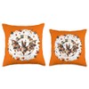 Patchwork Bat with Autumn Stars Throw Pillow