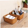 KOMBIUDA Rattan Storage Basket Handwoven Storage Basket Seagrass Woven Basket