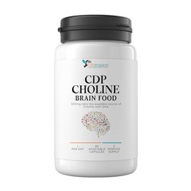 Lifetropics Choline Brain Food | 300mg Alpha GPC with DHA and 10 Whole Fruits and Vegetables Including Blueberry, Beet Root, Broccoli | 90 Vegetable Capsules
