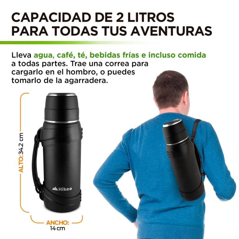 Termo De Acero Inoxidable Vaso Termico Doble Pared 2 Piezas