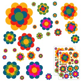 Autoaufkleber Blumen Gänseblümchen Prilblumen Tuning - 27/54/108 Stück - Lustige Karosserie Motorrad Fahrradhelm Glasaufkleber (Large, 54 Stücke, Farbe 012)