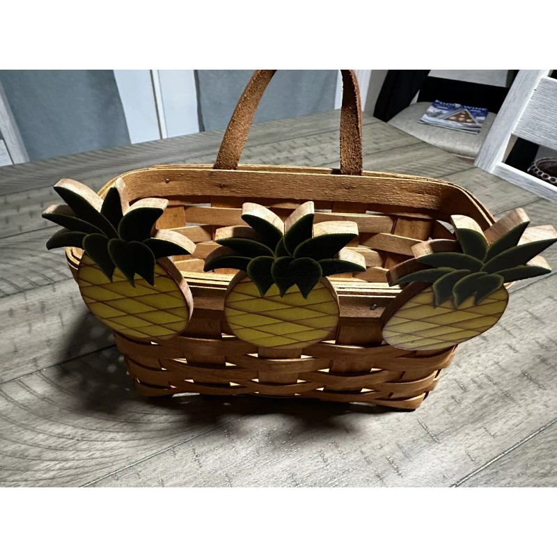 Longaberger Homemade Wooden Pineapple Basket Cuties for Longaberger Baskets