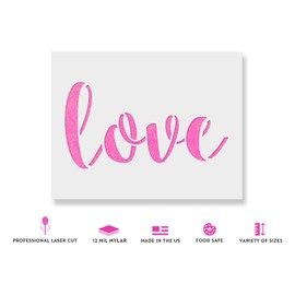 Love Stencil - Love Stencil, Laser Cut Stencil, Reusable Stencil, Large Stencil, Love Stencil Art