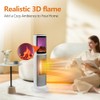 HINEIBER 750W/1500W Ceramic Tower Space Heater with 3D Flame, Electric