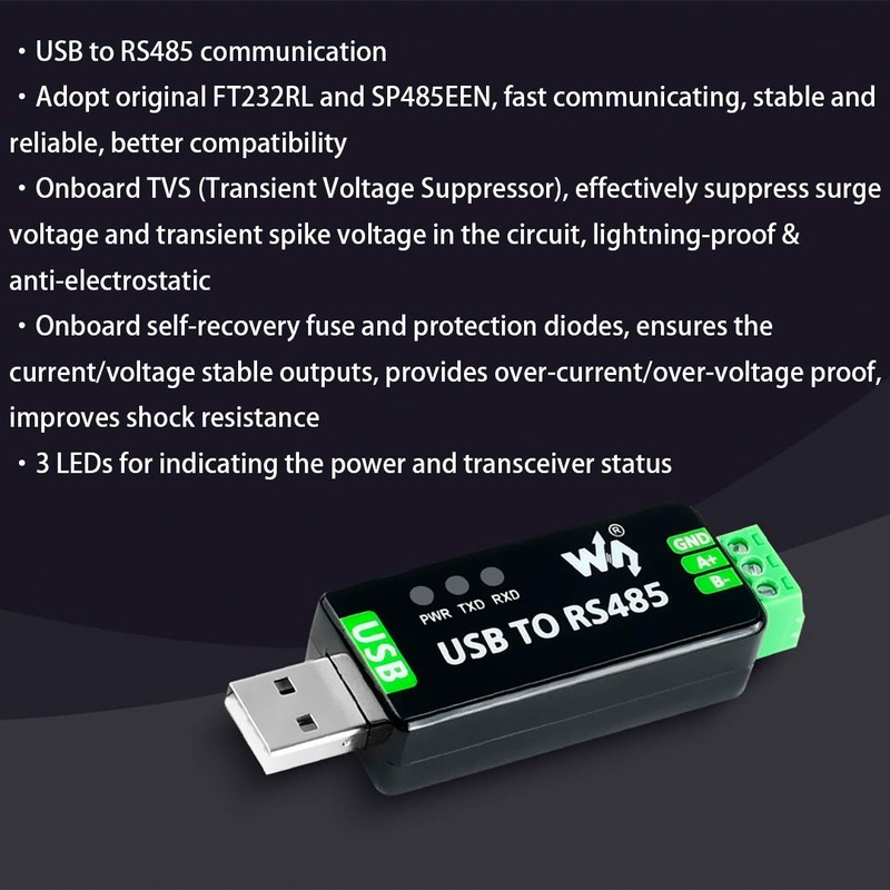 USB to RS485 Converter Industrial Adapter Original FT232RL and SP485EEN