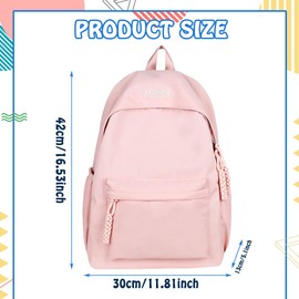 REYOK Kids Backpacks for Boys and Girls School Bags Waterproof Rucksack,Casual Backpack Bookbag for School Middle High Elementary,Lightweight Travel Rucksack Work Bag (Pink)