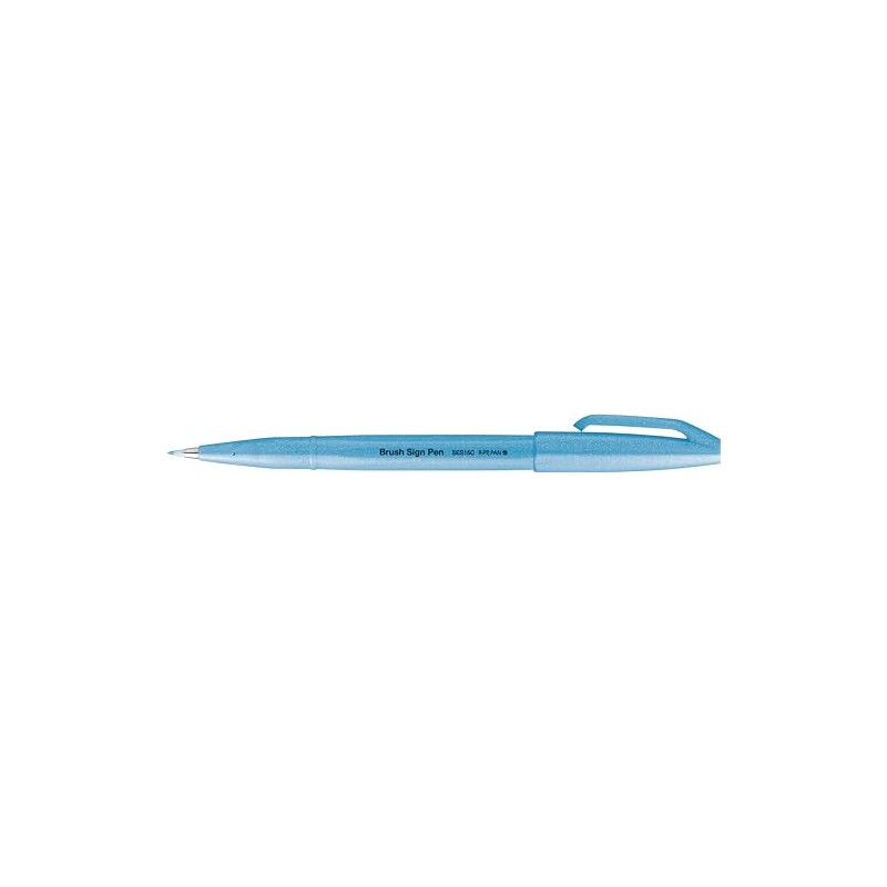 Pentel SES15C-FSX Brush Sign Pen Neon Blue Fibre Tip Brush