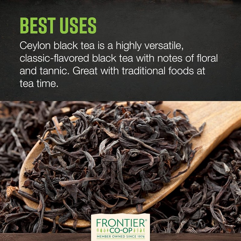 Frontier Co-op Organic Ceylon Black Tea, 1-Pound Bulk, High-Grown Orange