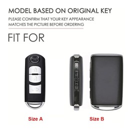 ontto TPU Car Key fob case Cover Fit for Mazda 2 3 6 Atenza Axela Demio CX-5 CX5 CX-3 CX7 CX-9 2015 2016 2017 2018 2019 keyless Entry Remote Key Shell Key Bag Protector Accessories 3 Buttons Silver A
