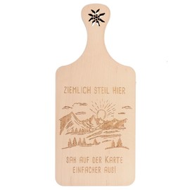 Spruchreif Alder board with handle, breakfast board with engraving, chopping board with engraving, bread board with saying, kitchen board with engraving, snack board, gift hiker, outdoor gift