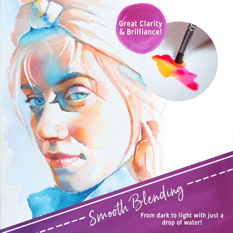 Crafts 4 ALL Watercolour Paint Set - 24 Pack of