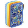 Clondo Triple Filled Pencil Case 44 School Supplies 3 Zip