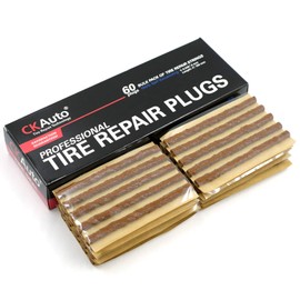 CKAuto CKAuto 60pcs 4" Brown Tire Repair Strings, Automotive Tool Tire Repair Plugs for Tubeless Off-Road Tires Car, Bike, ATV, UTV, Wheelbarrow, Mower